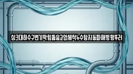 싱크대하수구변기막힘뚫음고압세척누수탐지동파해빙펑뚜러