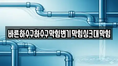 바른하수구하수구막힘변기막힘싱크대막힘
