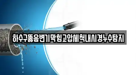 하수구뚫음변기막힘고압세척내시경누수탐지
