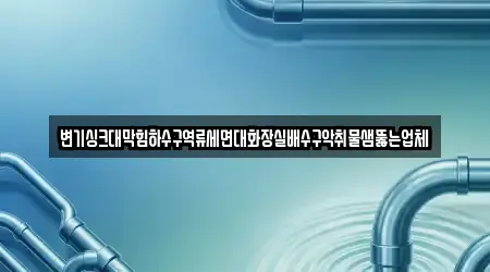 변기싱크대막힘하수구역류세면대화장실배수구악취물샘뚫는업체