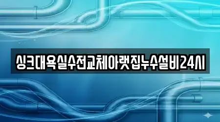 싱크대욕실수전교체아랫집누수설비24시