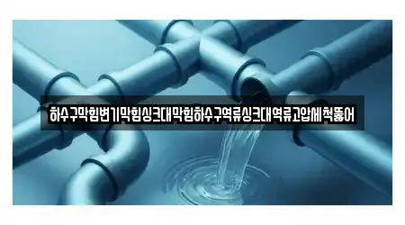 하수구막힘변기막힘싱크대막힘하수구역류싱크대역류고압세척뚫어