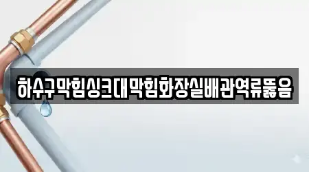 하수구막힘싱크대막힘화장실배관역류뚫음